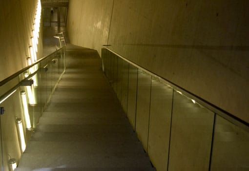rampe d'escalier garde corps en verre